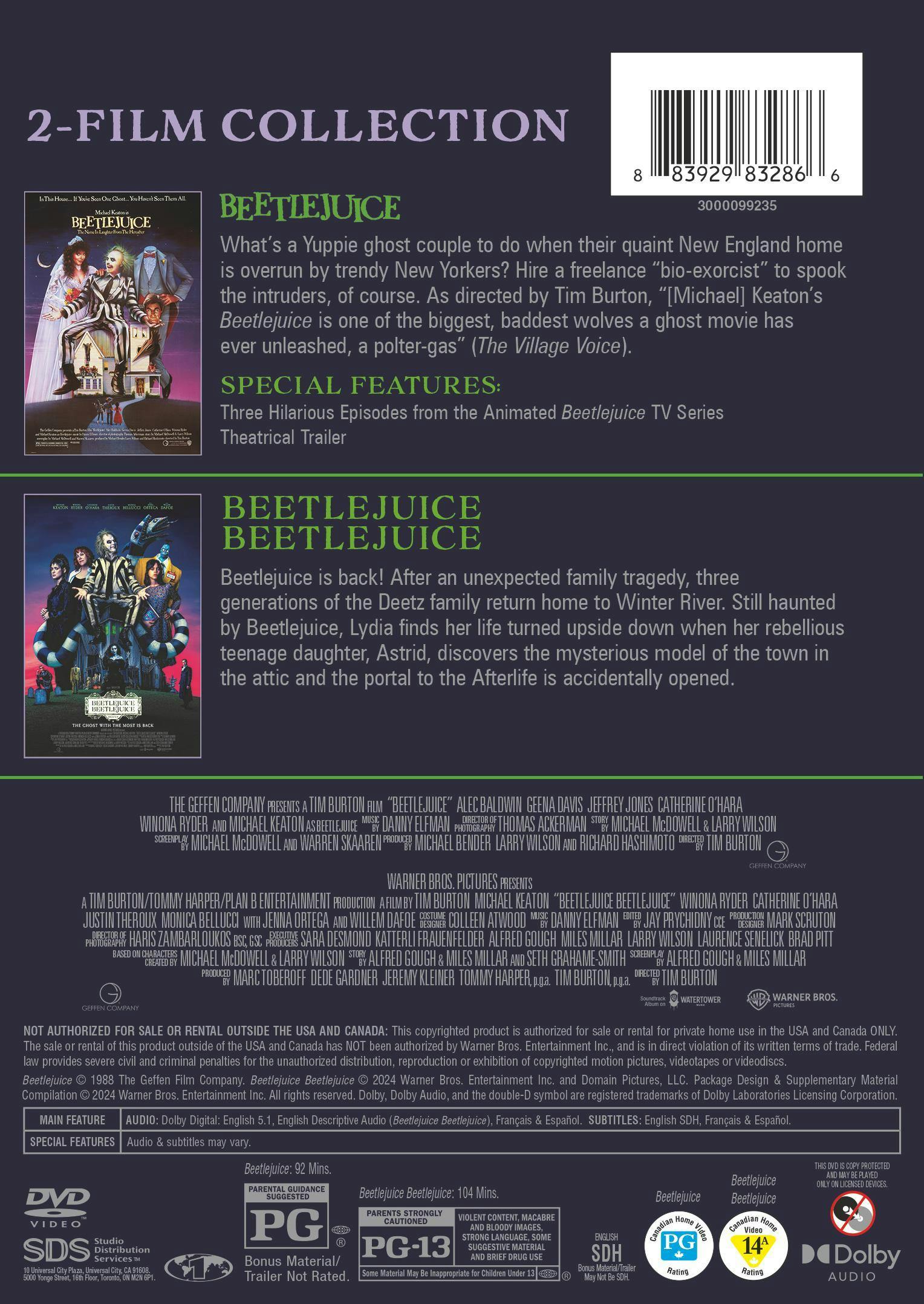 Beetlejuice Beetlejuice 2-Film Col. [DVD] – GRUV Entertainment
