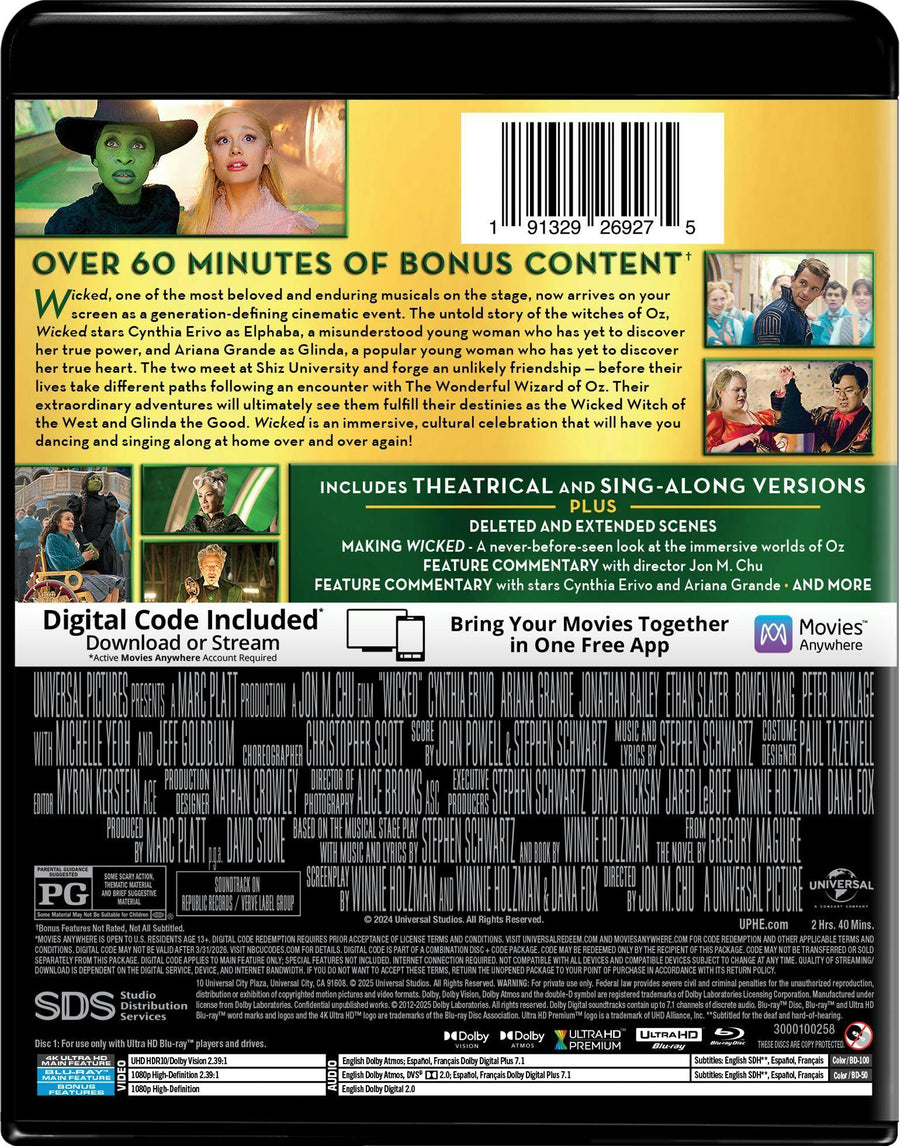 Wicked - 4K Ultra HD + Blu-ray + Digital (4K Ultra HD + Blu-ray ) [UHD]