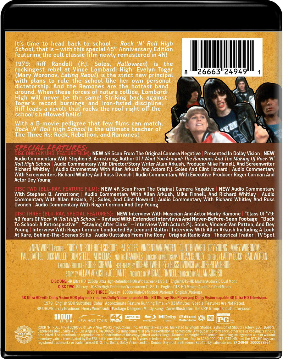Rock 'n' Roll High School - 45th Anniversary Edition (4K Ultra HD + Blu-ray) [UHD]