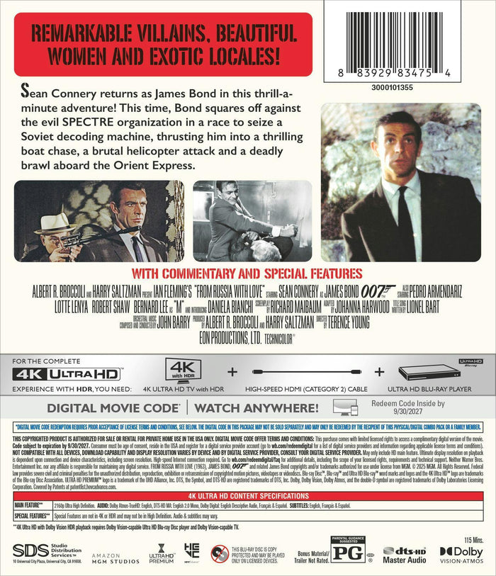 From Russia With Love (4K Ultra HD + Digital) [UHD]
