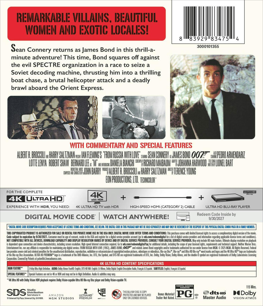 From Russia With Love (4K Ultra HD + Digital) [UHD]