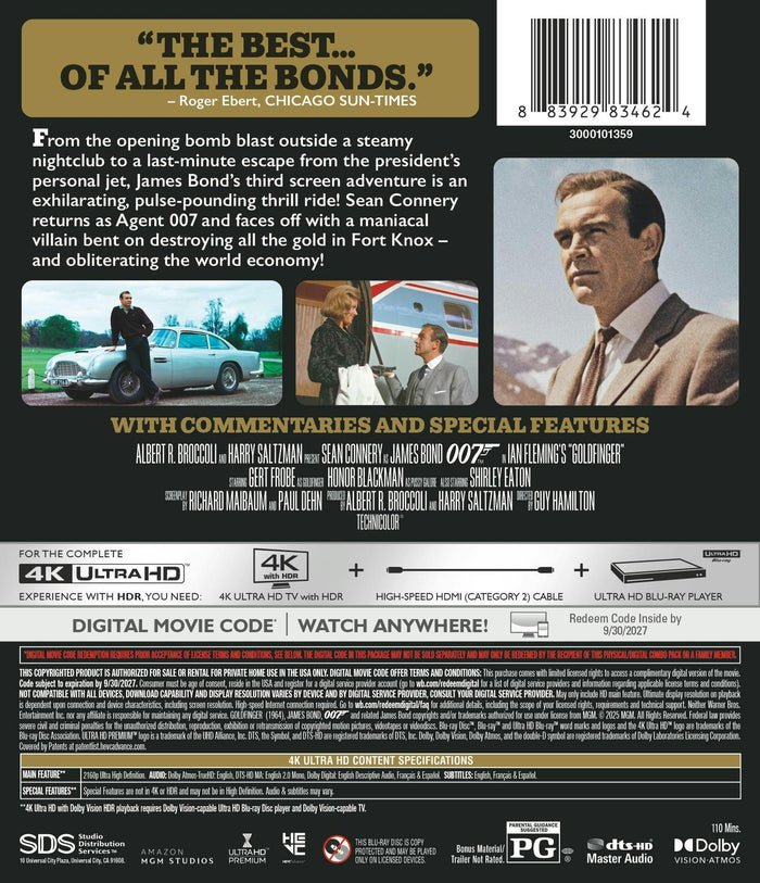 Goldfinger (4K Ultra HD + Digital) [UHD]