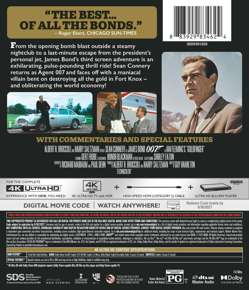 Goldfinger (4K Ultra HD + Digital) [UHD]