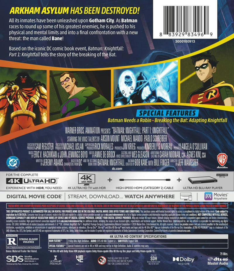 Batman: Knightfall Part 1: Knightfall (4K Ultra HD + Digital) [UHD]