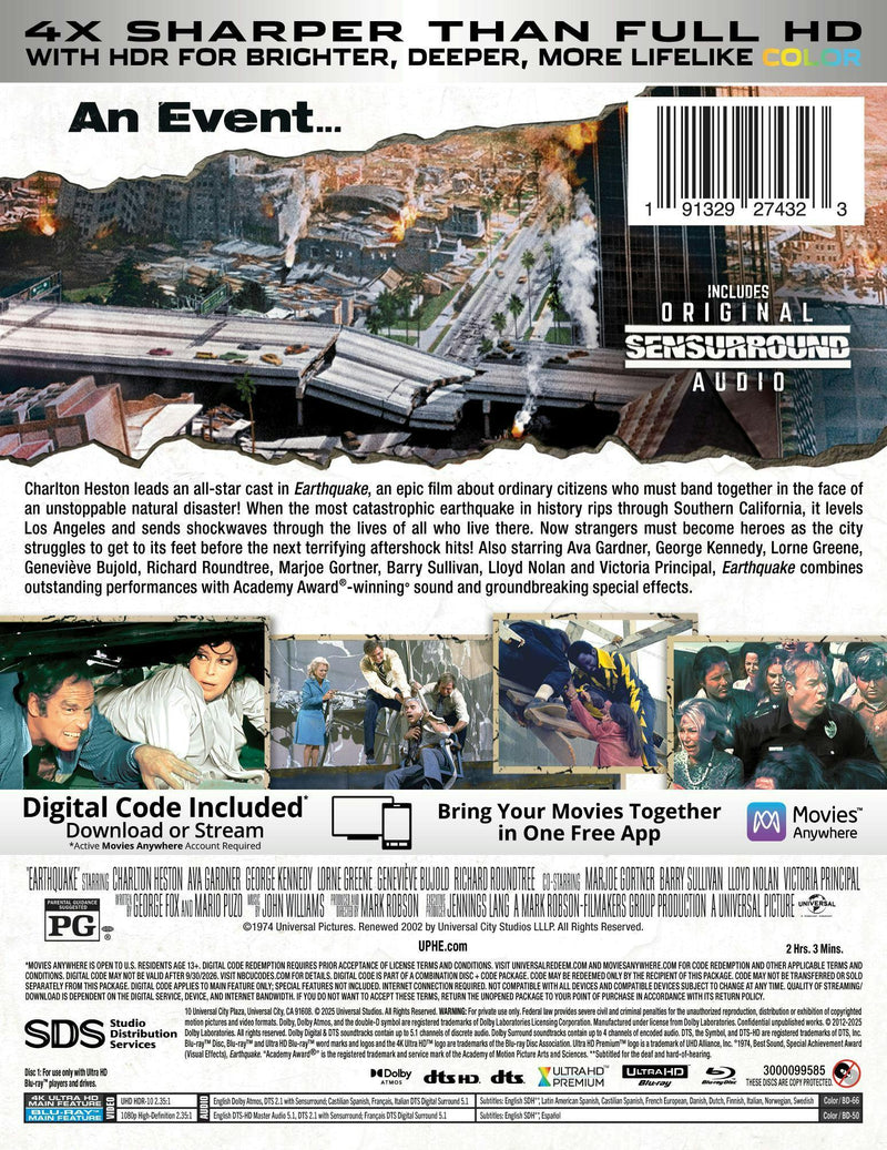 Earthquake (Limited Edition 4K Ultra HD Steelbook + Blu-ray + Digital) [UHD]