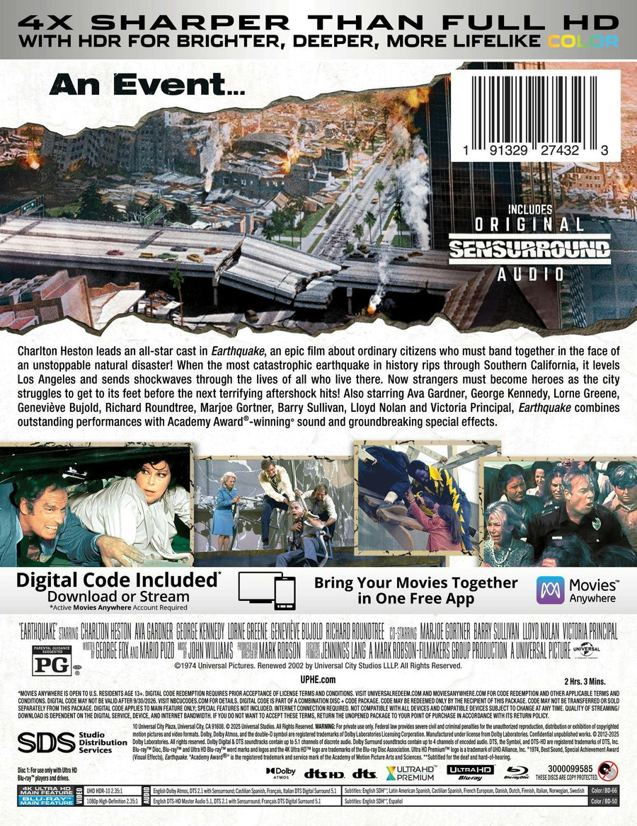 Earthquake (Limited Edition 4K Ultra HD Steelbook + Blu-ray + Digital) [UHD]