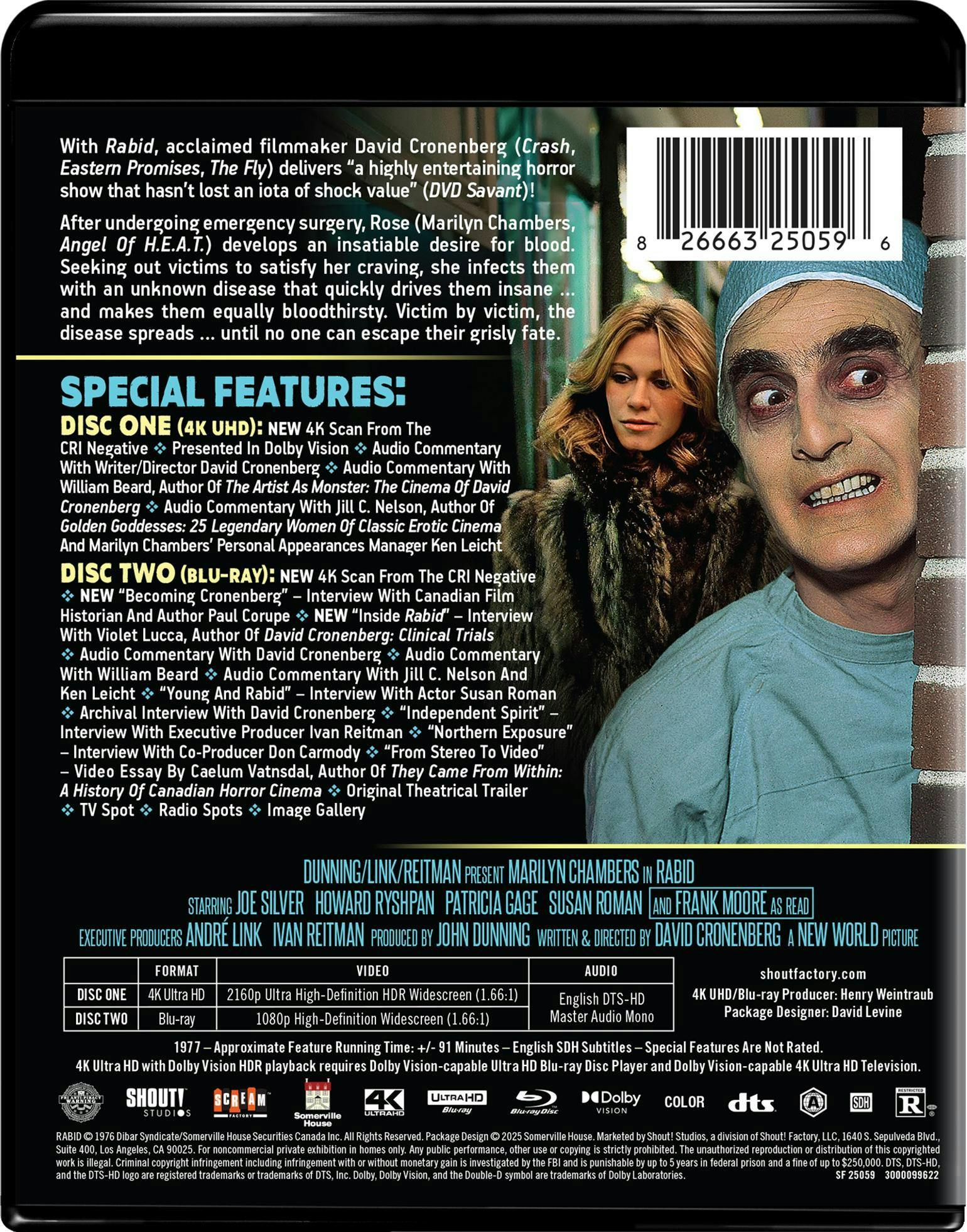 Rabid (1977) (Collector's Edition) (4K Ultra HD + Blu-ray) [UHD