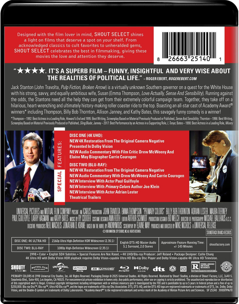 Primary Colors - Collector's Edition [UHD]