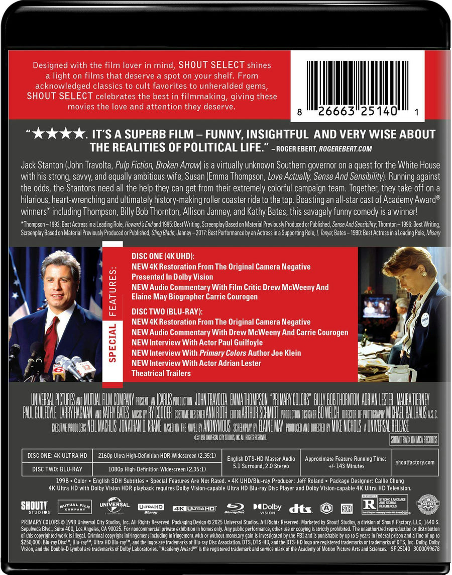 Primary Colors - Collector's Edition [UHD]