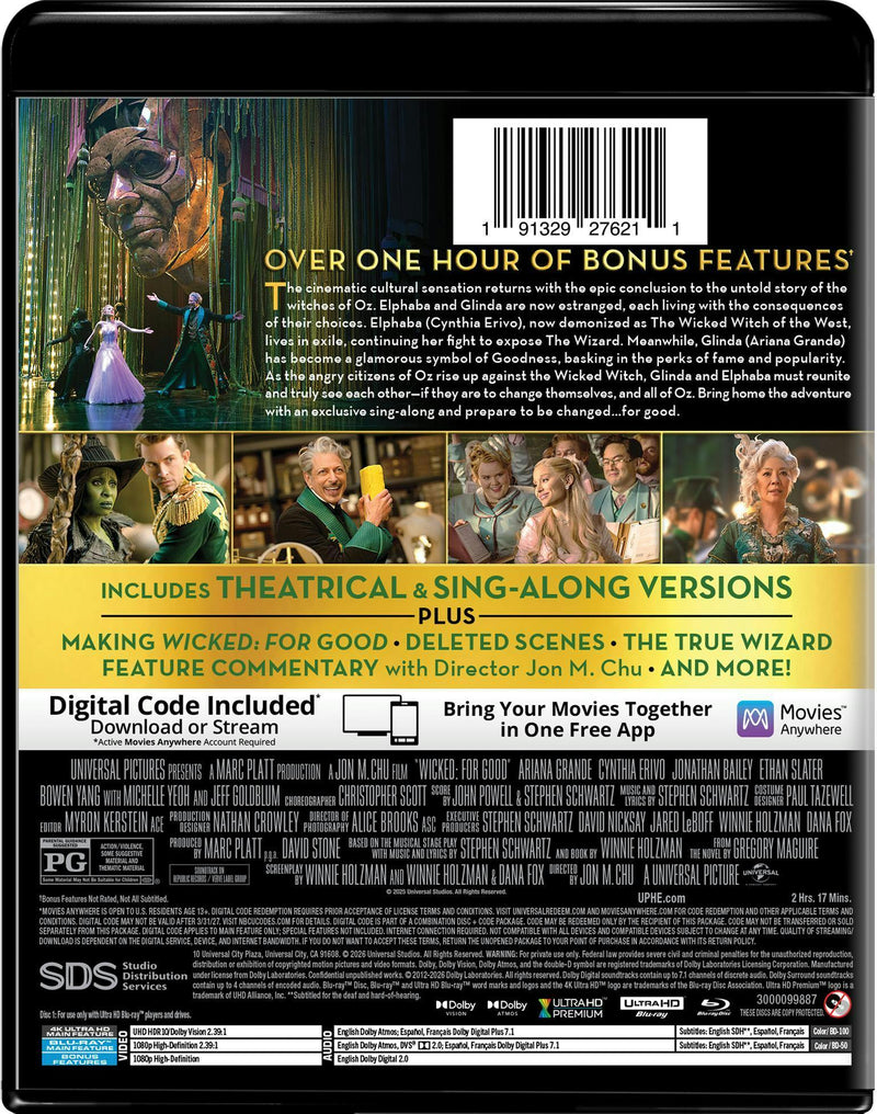 Wicked: For Good (4K Ultra HD + Blu-ray + Digital) [UHD]