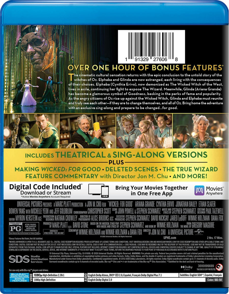 Wicked: For Good (Blu-ray + Digital) [Blu-ray]