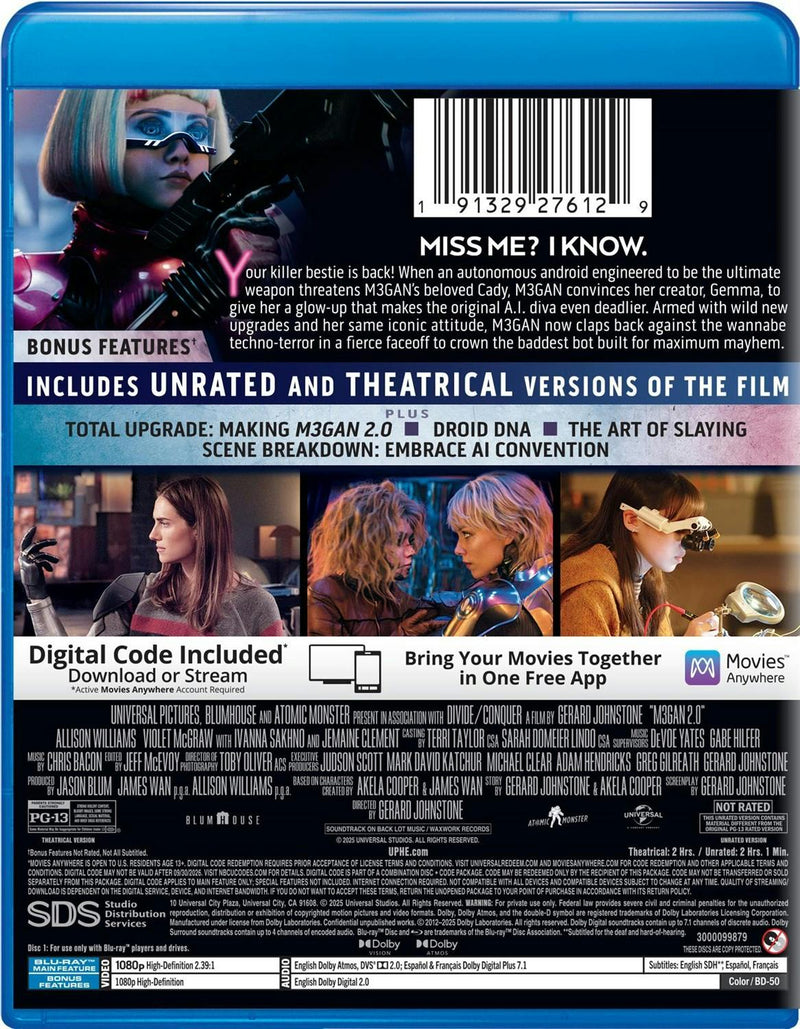 M3GAN 2.0 - Unrated Edition Blu-ray + Digital [Blu-ray]