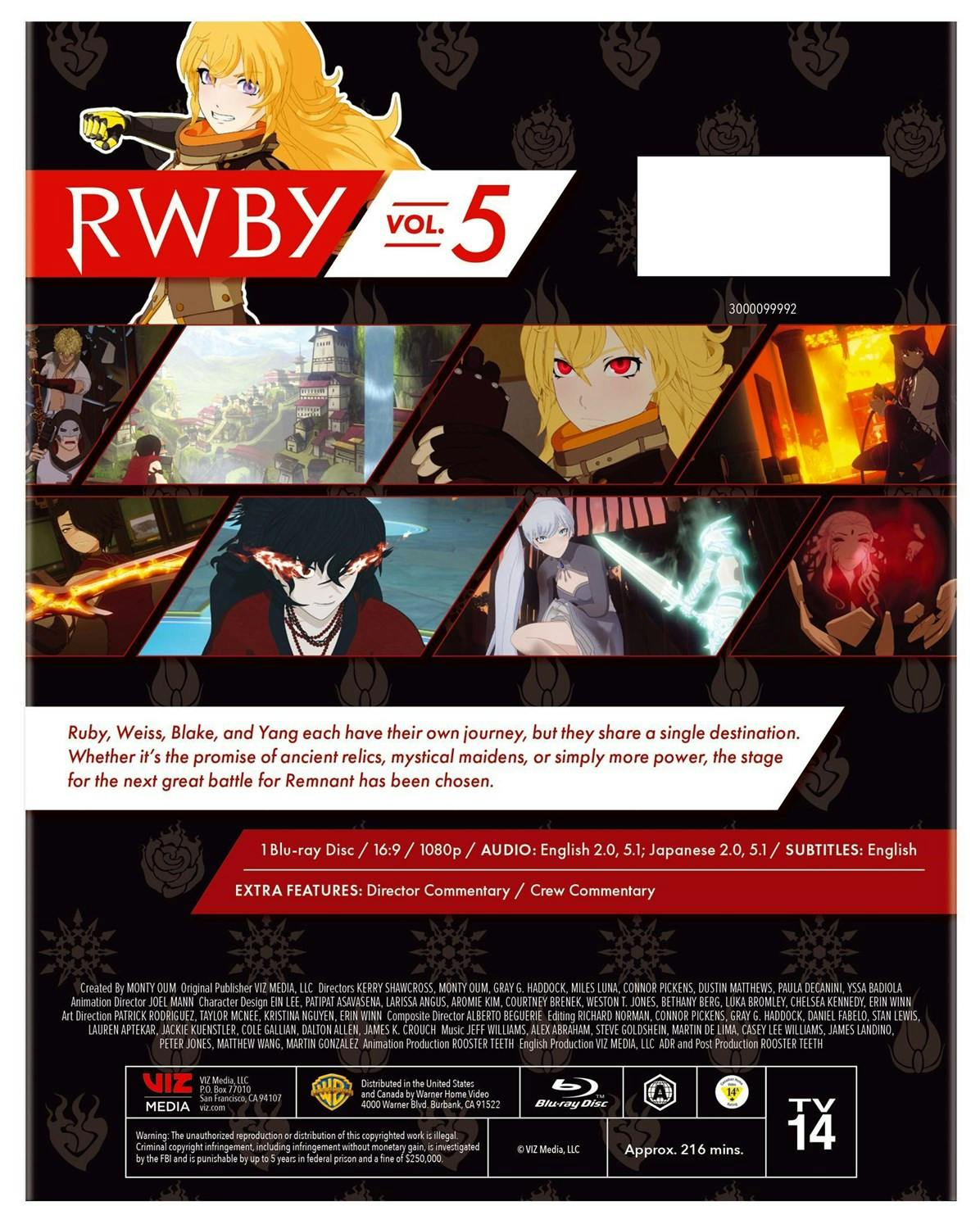 RWBY Volume 5 [Blu-ray]