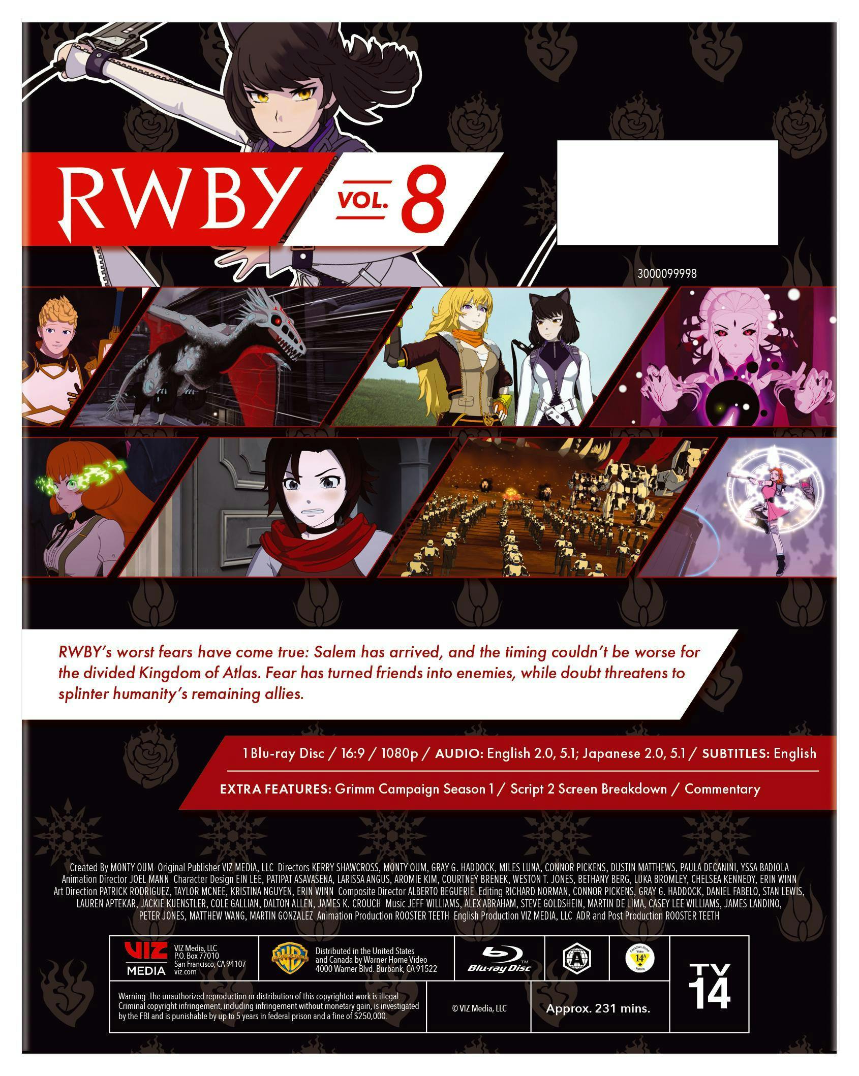 RWBY Volume 8 [Blu-ray] – GRUV Entertainment