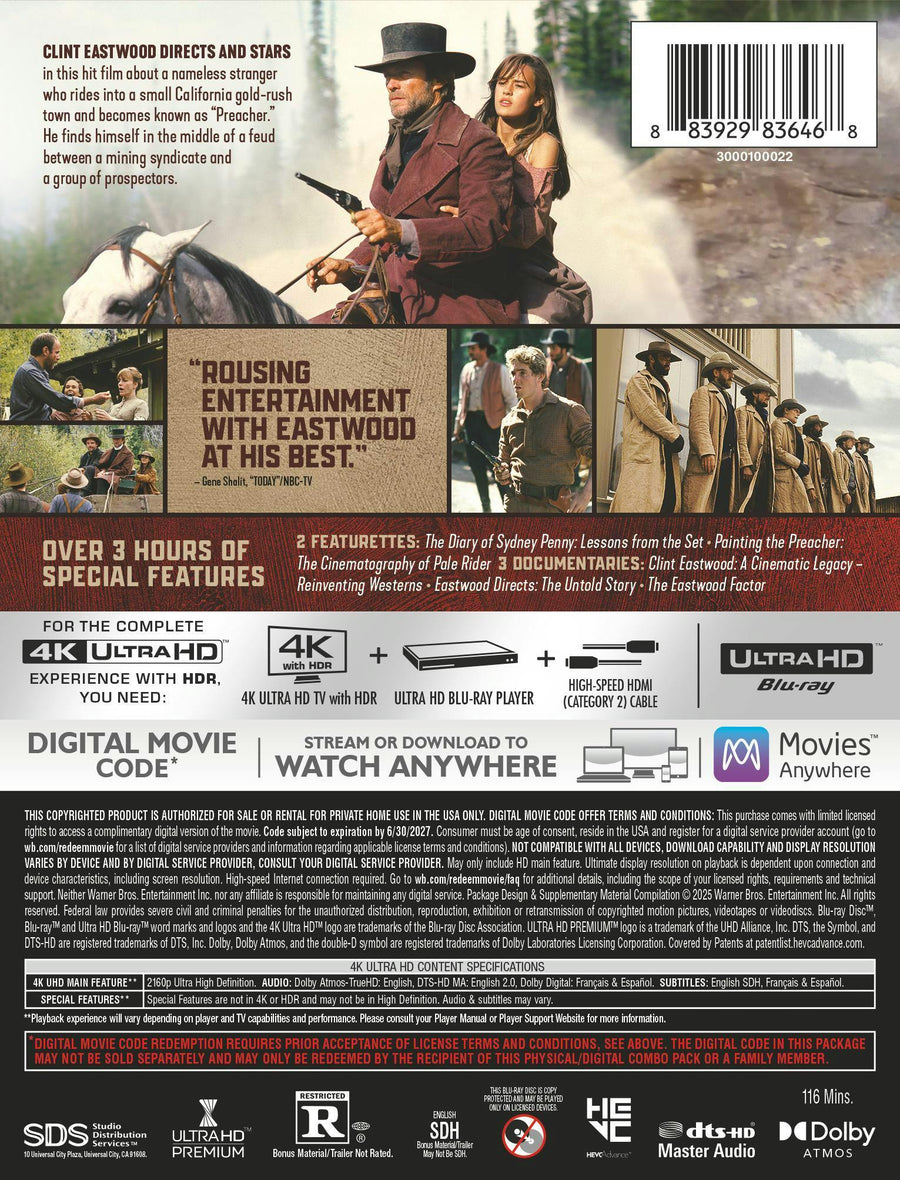 Pale Rider (Limited Edition 4K Steelbook) [UHD]