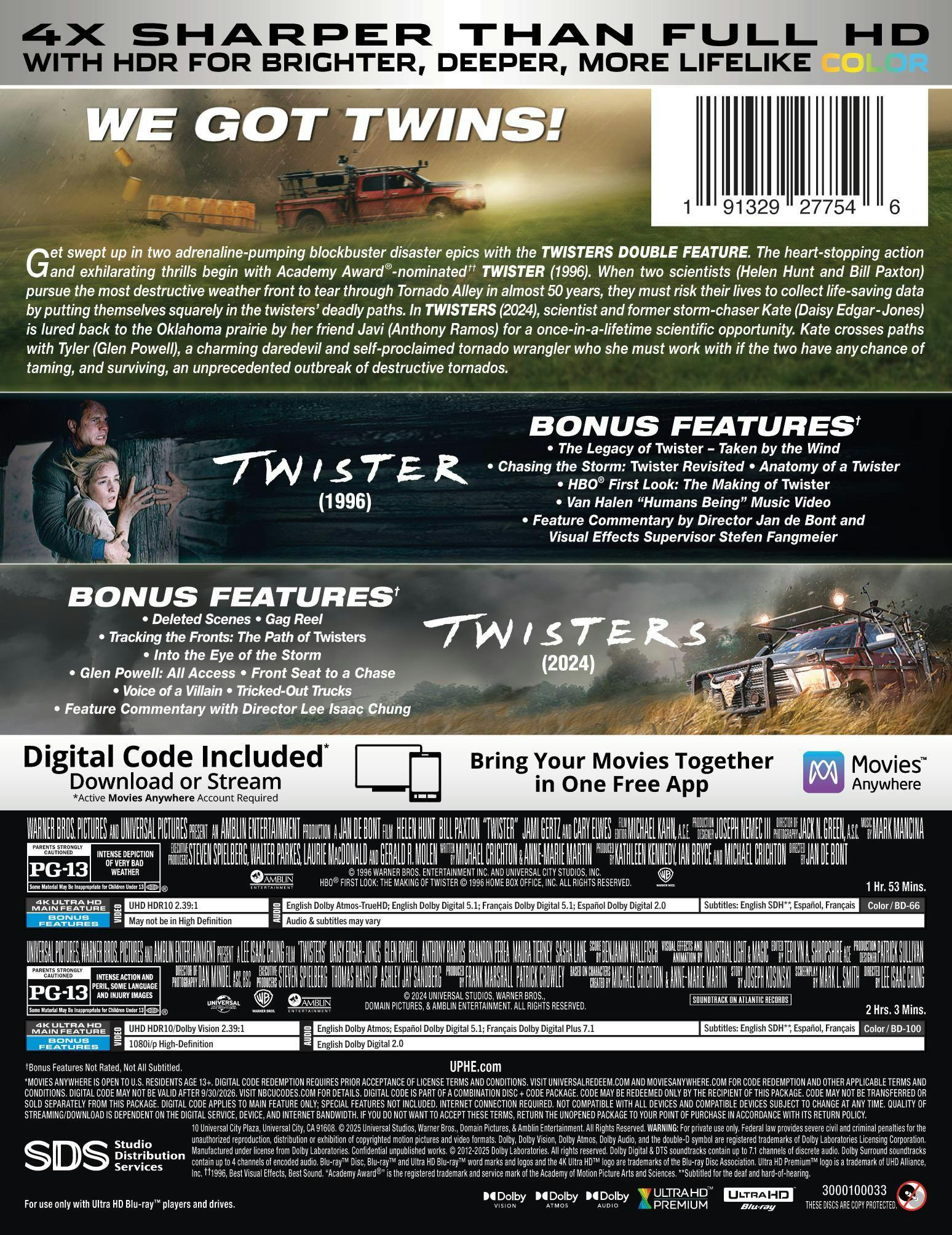 Twisters Double Feature (Limited Edition 4K Ultra HD