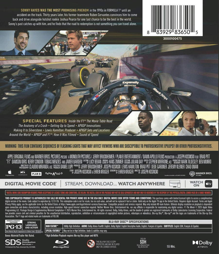 F1 (Blu-ray + Digital) [Blu-ray]