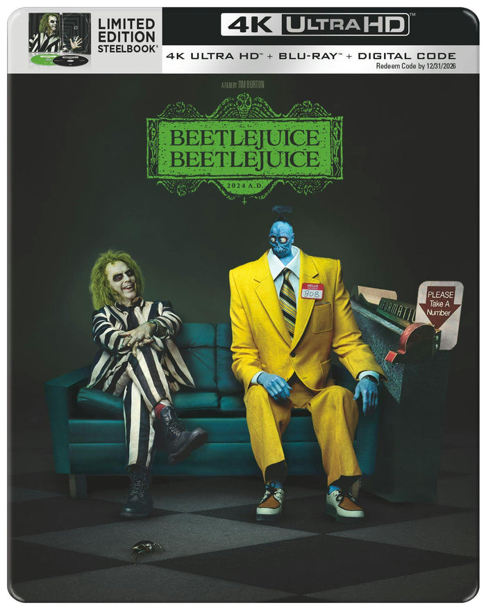 Beetlejuice Beetlejuice (Limited Edition 4K Ultra HD Steelbook + Blu-ray + Digital) [UHD]