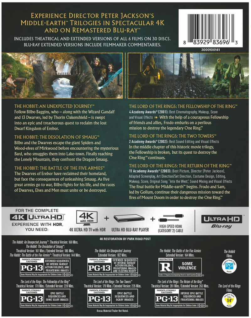 Middle-Earth 6-Film Collection (4K Ultra HD) [UHD]