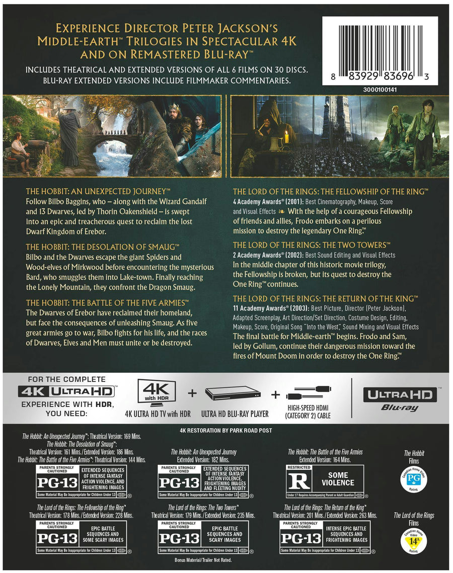 Middle-Earth 6-Film Collection (4K Ultra HD) [UHD]