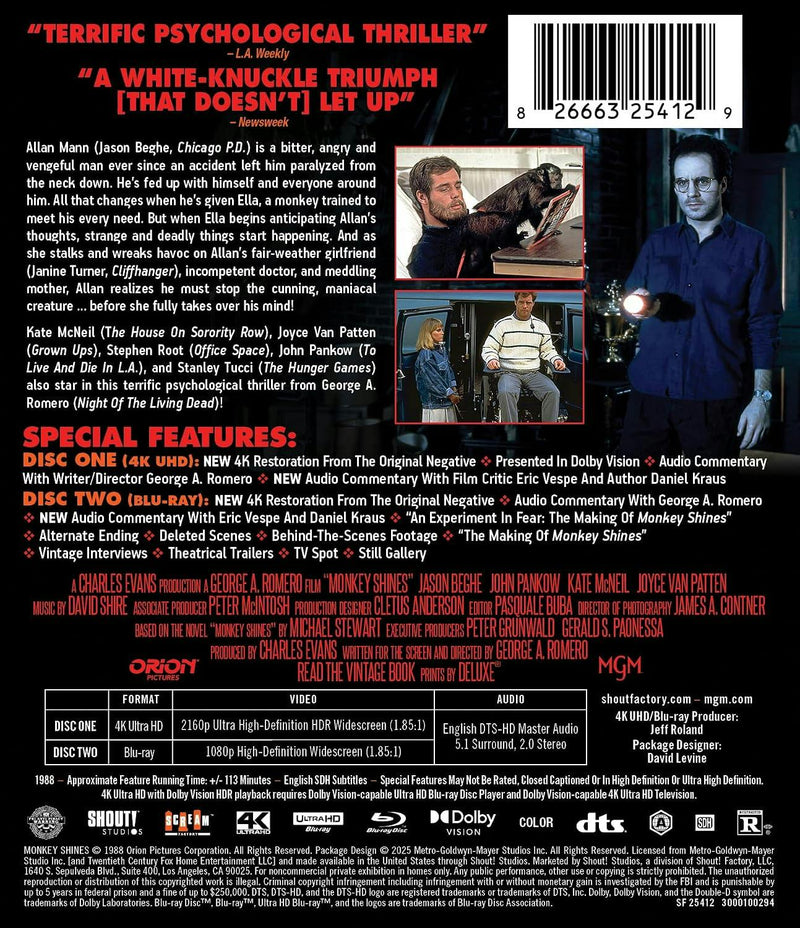 Monkey Shines - Collector's Edition [UHD]