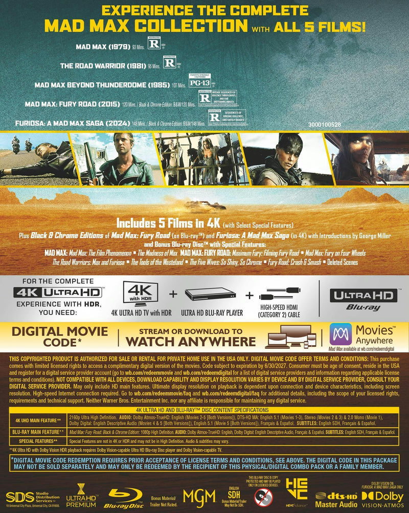 Mad Max 5-Film Collection [UHD]