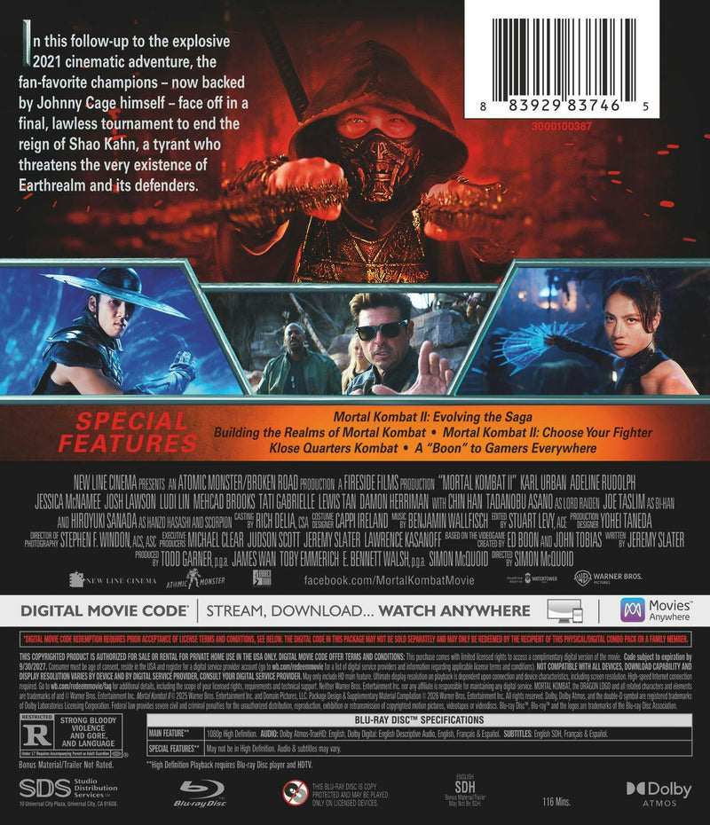 Mortal Kombat II (Blu-ray + Digital) [Blu-ray]