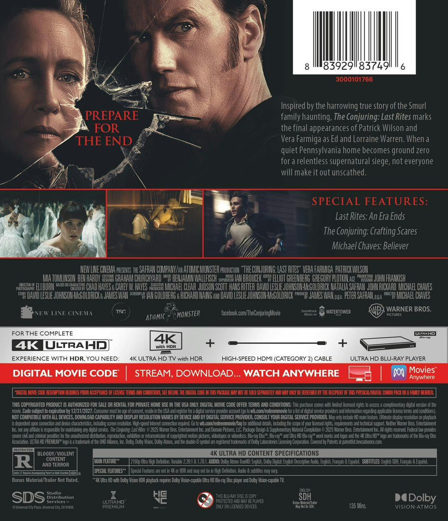 The Conjuring: Last Rites (4K Ultra HD + Digital) [UHD]