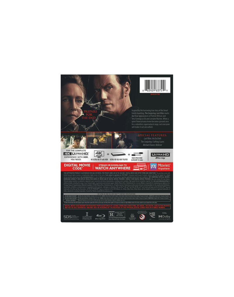 The Conjuring: Last Rites (Limited Edition 4K Ultra HD Steelbook + Blu-ray + Digital) [UHD]