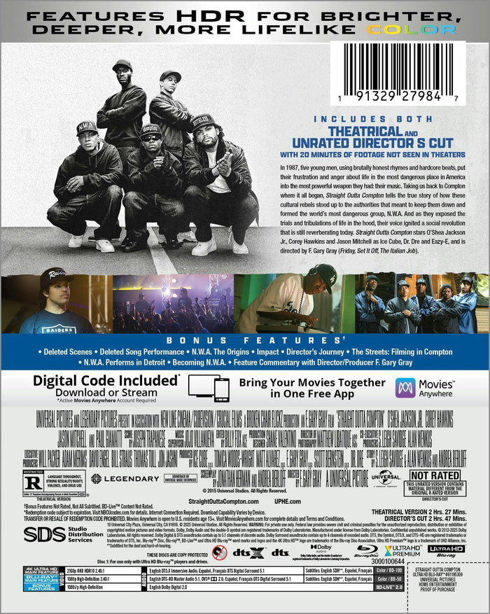 Straight Outta Compton - 10th Anniversary (Limited Edition 4K Ultra HD Steelbook + Blu-ray + Digital) [UHD]