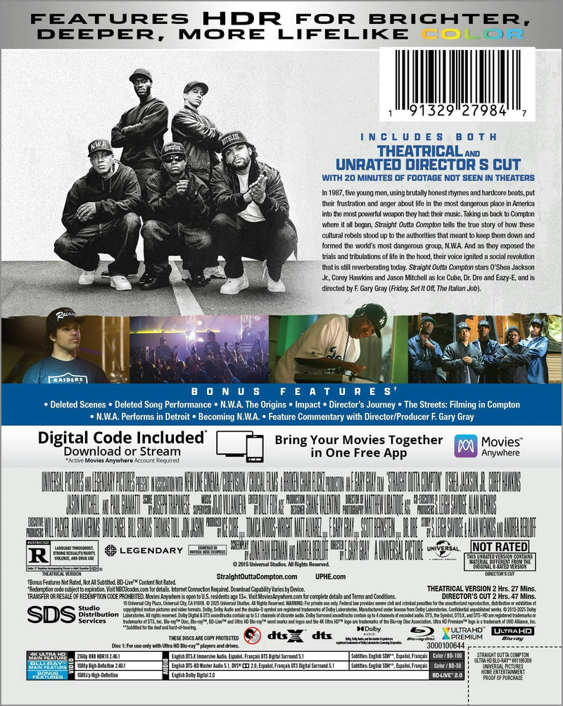 Straight Outta Compton - 10th Anniversary (Limited Edition 4K Ultra HD Steelbook + Blu-ray + Digital) [UHD]