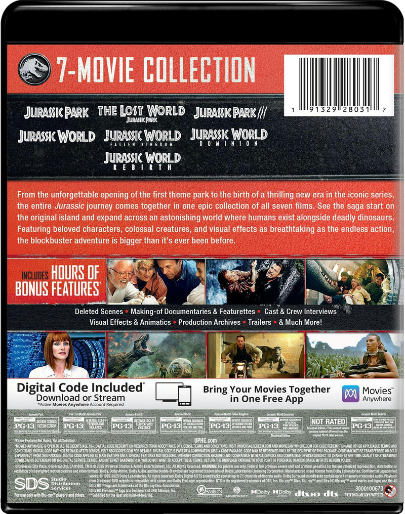 Jurassic World 7-Movie Collection (4K Ultra HD + Digital) [UHD]