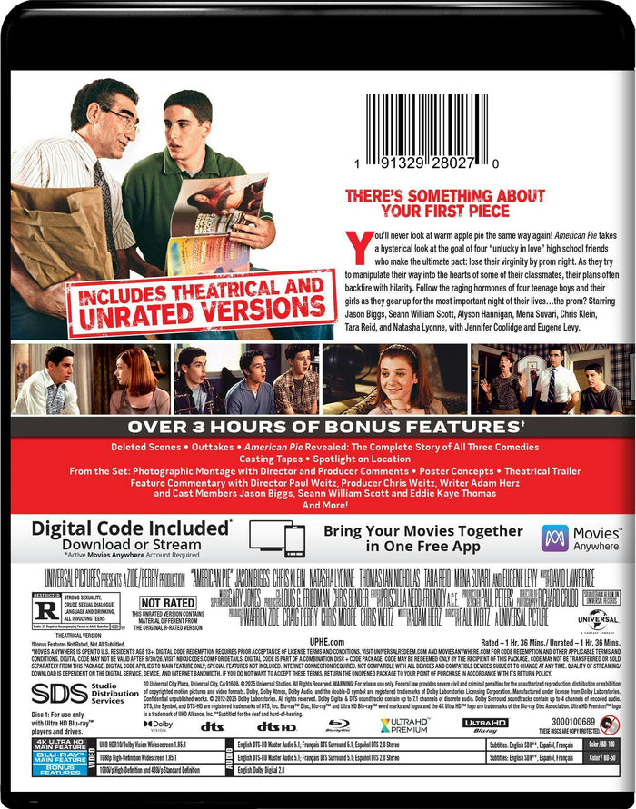 American Pie - Unrated (4K Ultra HD + Blu-ray + Digital) [UHD]