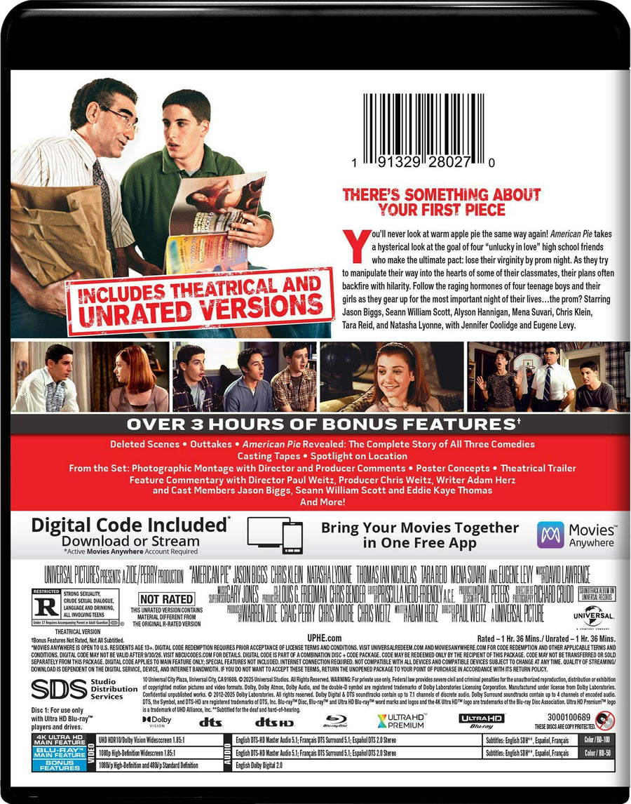 American Pie - Unrated (4K Ultra HD + Blu-ray + Digital) [UHD]