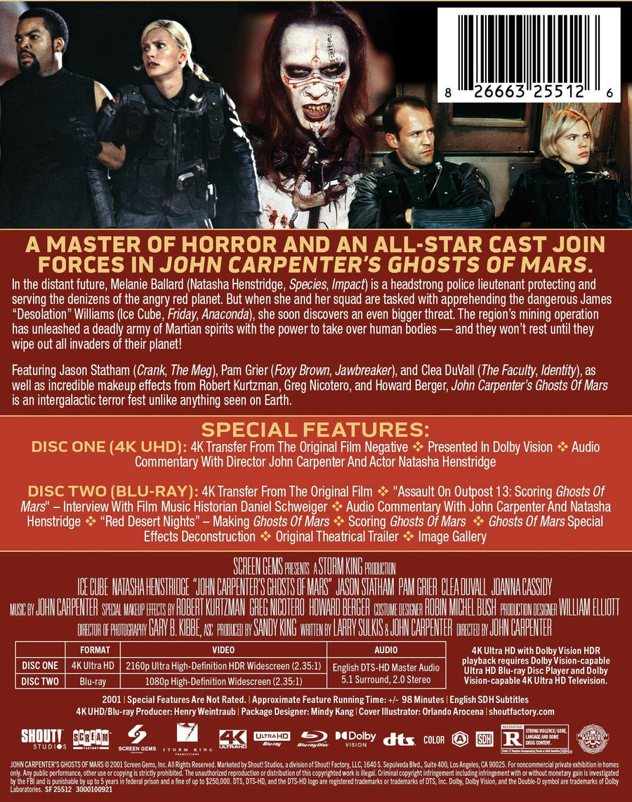 Ghosts of Mars (Limited Edition 4K Ultra HD Steelbook + Blu-ray) [UHD]