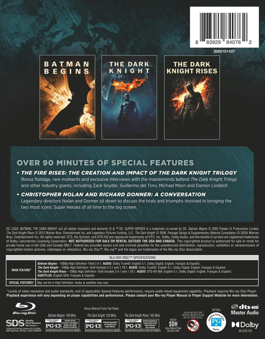The Dark Knight Trilogy [Blu-ray]