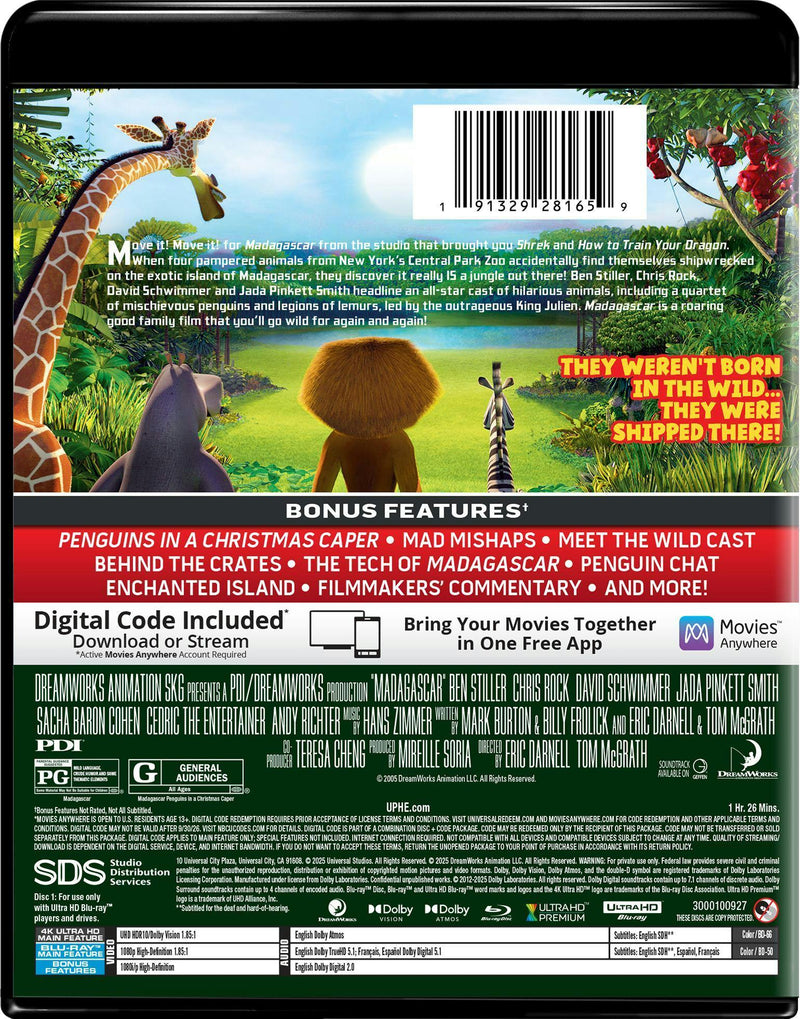 Madagascar - 4K Ultra HD + Blu-ray + Digital (4K Ultra HD + Blu-ray + Digital) [UHD]