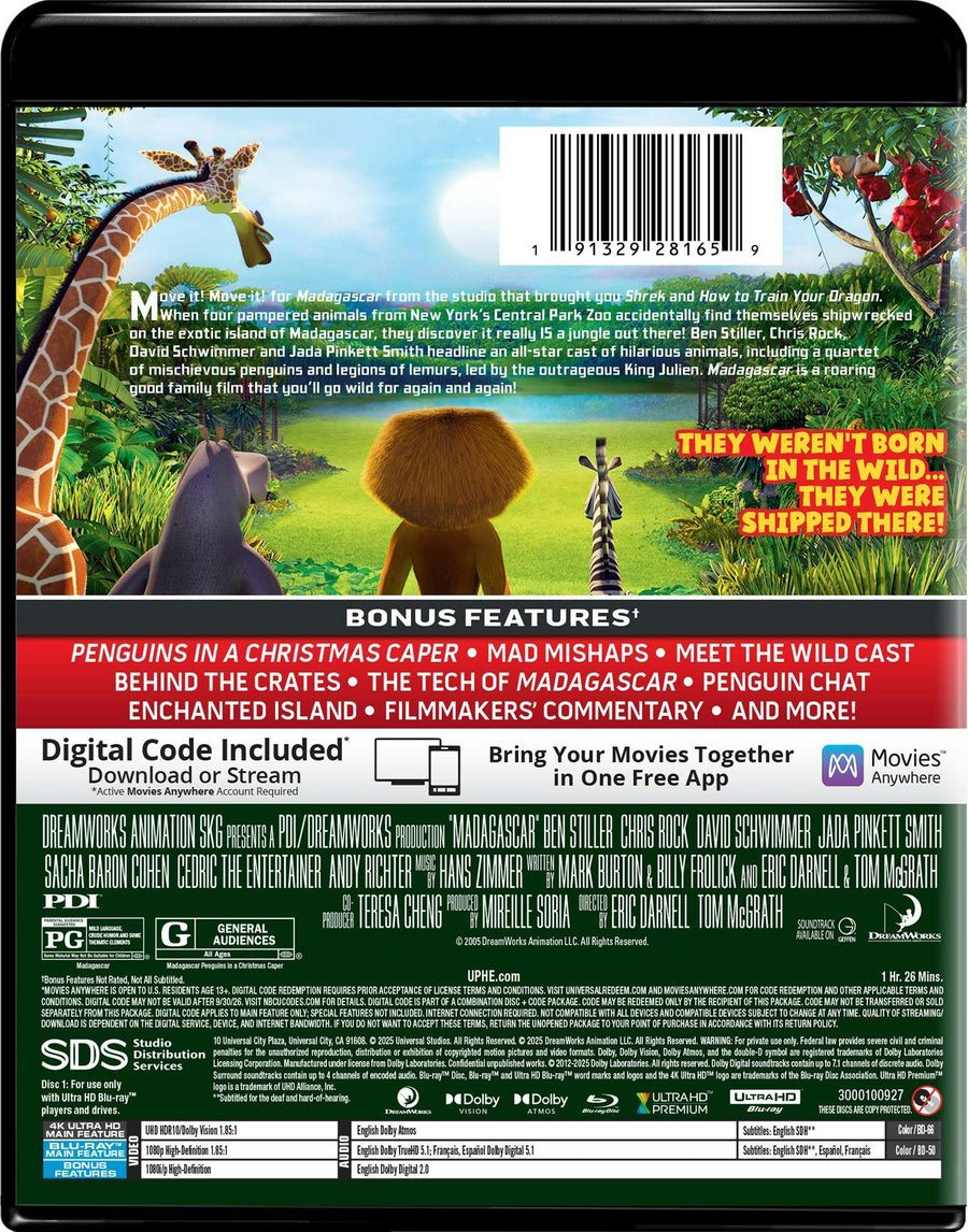 Madagascar - 4K Ultra HD + Blu-ray + Digital (4K Ultra HD + Blu-ray + Digital) [UHD]