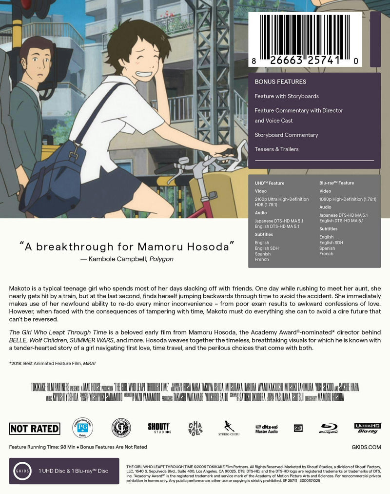 The Girl Who Leapt Through Time (Limited Edition 4K Ultra HD Steelbook + Blu-ray) [UHD]