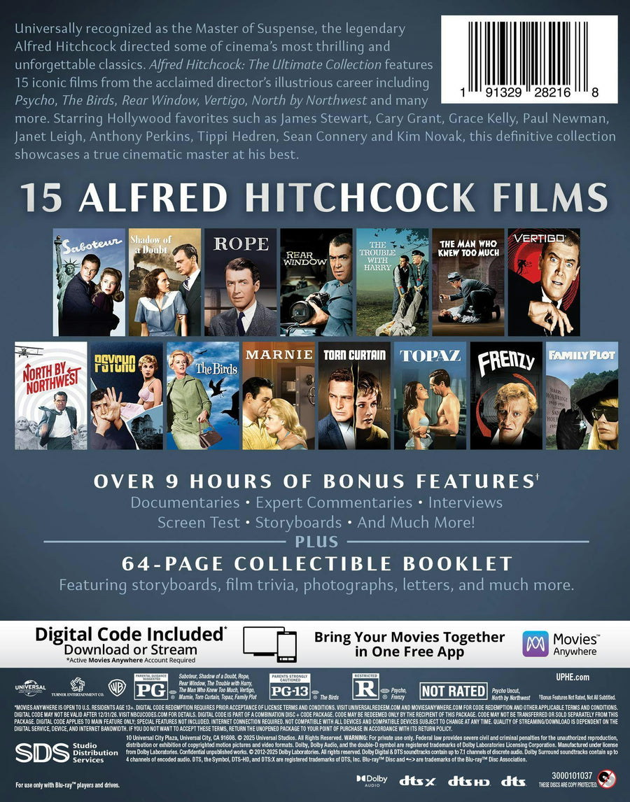 Alfred Hitchcock: The Ultimate Collection (Blu-ray + Digital) [Blu-ray]