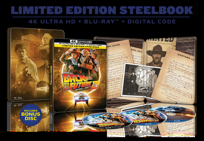 Back to the Future Part III (Limited Edition 4K Ultra HD Steelbook + Blu-ray + Digital) [UHD]