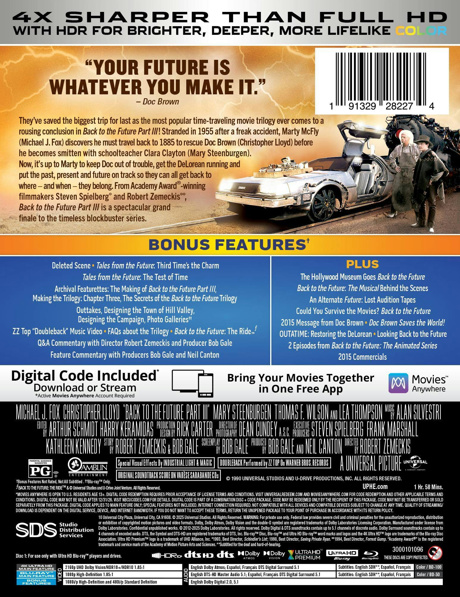 Back to the Future Part III (Limited Edition 4K Ultra HD Steelbook + B