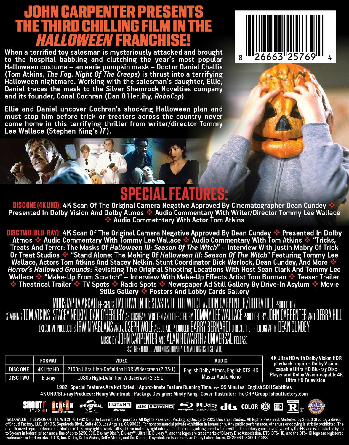 Halloween III: Season of the Witch (Limited Edition 4K Ultra HD Steelb