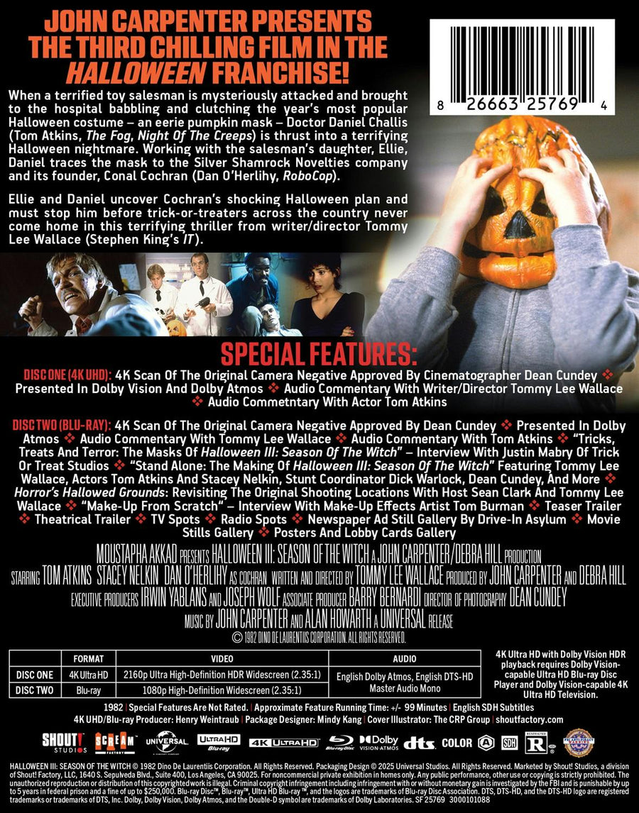 Halloween III: Season of the Witch (Limited Edition 4K Ultra HD Steelbook + Blu-ray) [UHD]