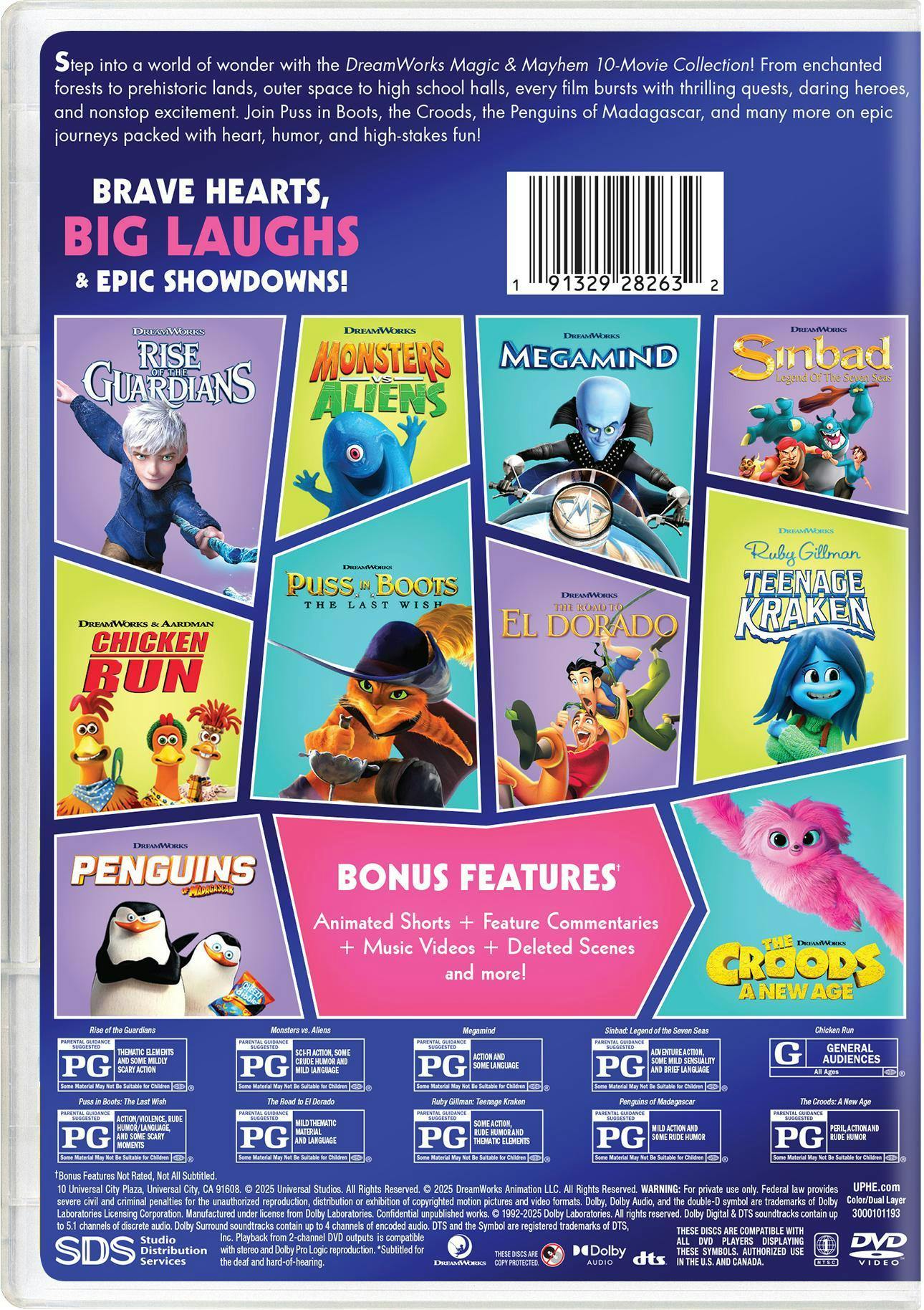 DreamWorks Magic & Mayhem 10-Movie Collection [DVD] – GRUV