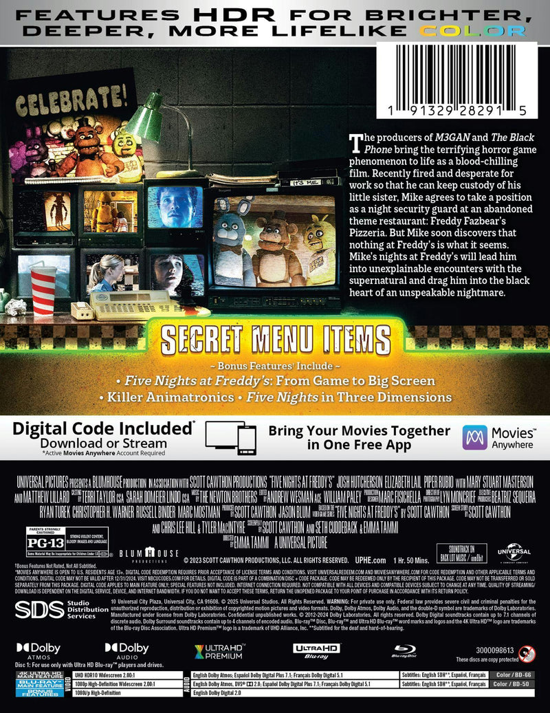Five Nights at Freddy's (Limited Edition 4K Ultra HD Steelbook + Blu-ray + Digital) [UHD]
