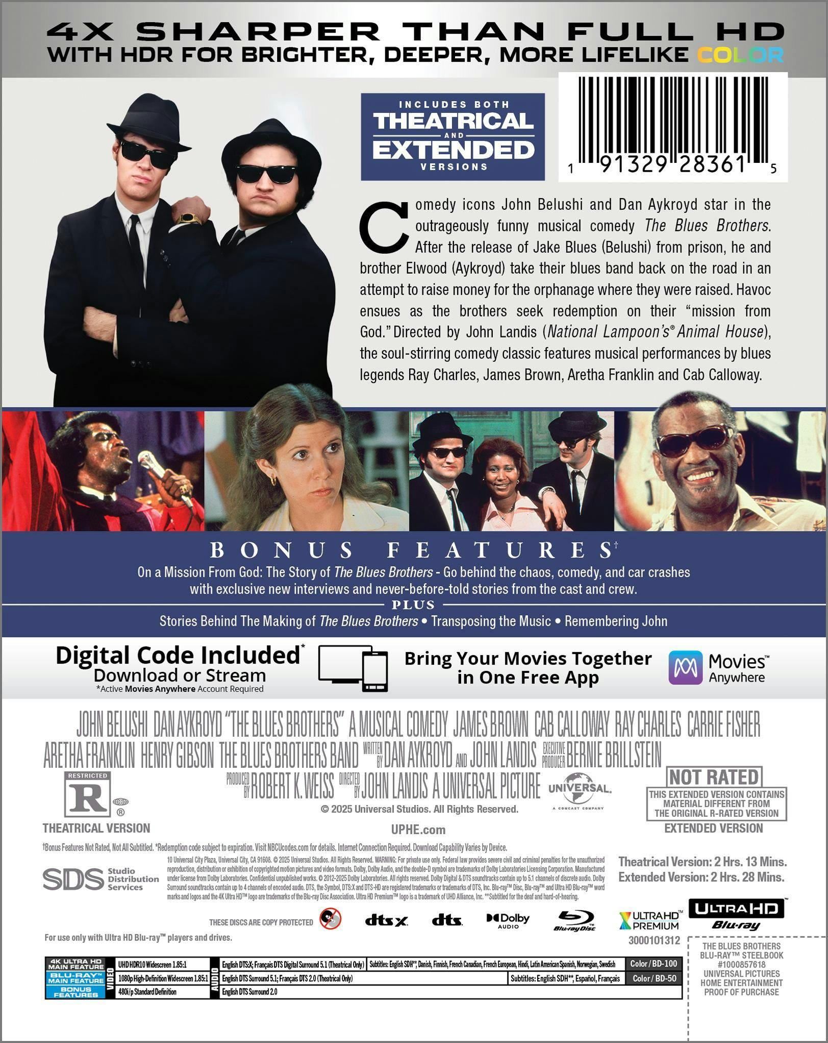 The Blues Brothers - 45th Anniversary (Limited Edition 4K Steelbook +