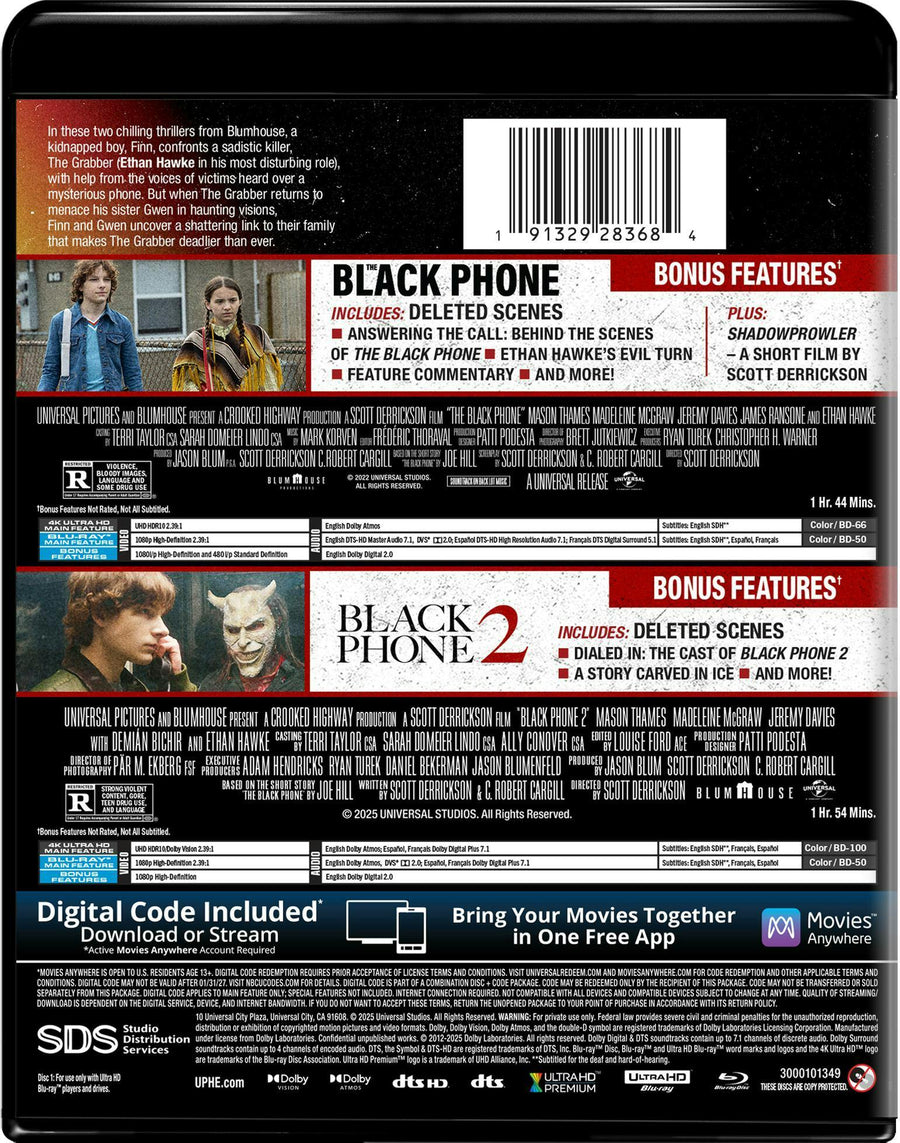Black Phone 2-Movie Collection (4K Ultra HD + Digital) [UHD]