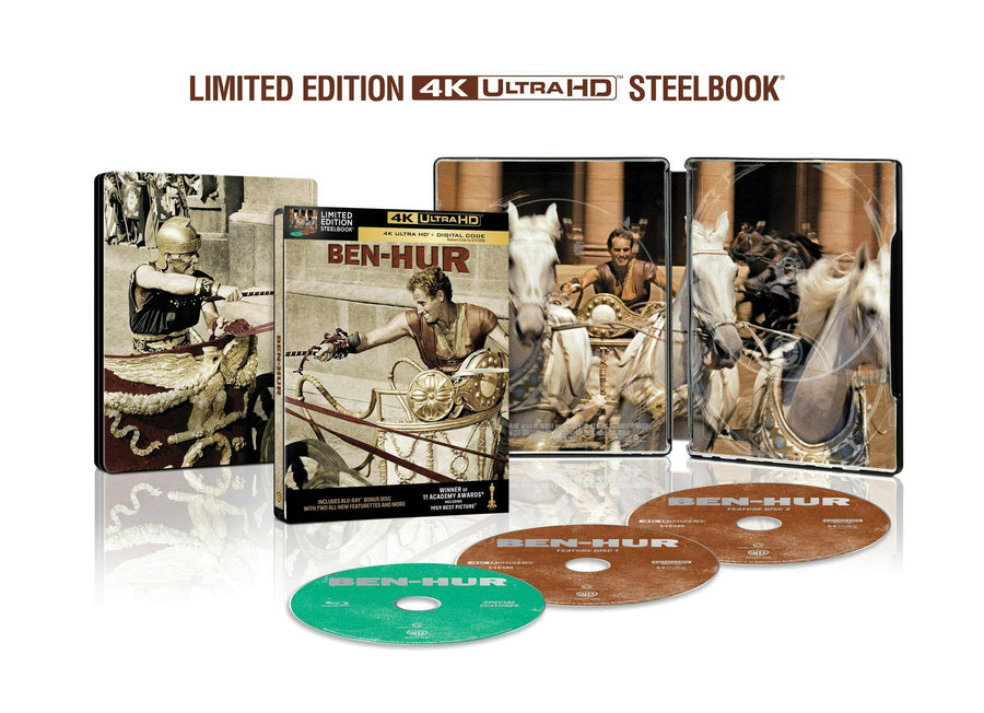 Ben-Hur (Limited Edition 4K Steelbook + Blu-ray + Digital) [UHD]