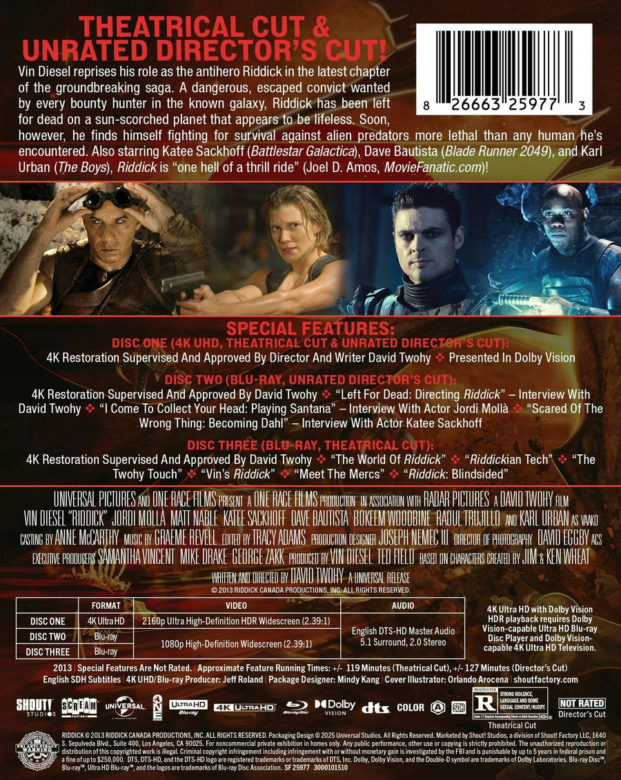 Riddick (Limited Edition 4K Steelbook + Blu-ray) [UHD]
